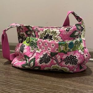 Vera Bradley Pink Medley Crossbody Baby/Diaper Bag